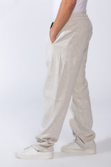 Men's Unique Elastic Waistband Ripped with side practical Pockets Wide Leg Sweatpants