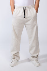 Men's Unique Elastic Waistband Ripped with side practical Pockets Wide Leg Sweatpants