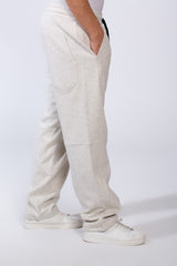 Men's Unique Elastic Waistband Ripped with side practical Pockets Wide Leg Sweatpants