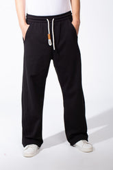Men's Wide Leg Sweatpants Double Needle Side Seams In-Seam Side Pockets Designed