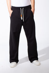 Men's Wide Leg Sweatpants Double Needle Side Seams In-Seam Side Pockets Designed