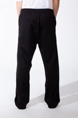 Men's Wide Leg Sweatpants Double Needle Side Seams In-Seam Side Pockets Designed