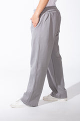 Men's Wide Leg Sweatpants Double Needle Side Seams In-Seam Side Pockets Designed