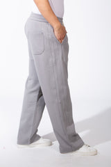 Men's Wide Leg Sweatpants Double Needle Side Seams In-Seam Side Pockets Designed