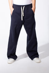 Men's Wide Leg Sweatpants Double Needle Side Seams In-Seam Side Pockets Designed