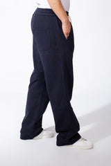 Men's Wide Leg Sweatpants Double Needle Side Seams In-Seam Side Pockets Designed