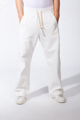Men's Wide Leg Sweatpants Double Needle Side Seams In-Seam Side Pockets Designed