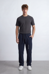 Men’s Tomato Store Street Sweatpants Embossed Side Logo Clean Look Elastic Oversize Side Pockets Zip Detail