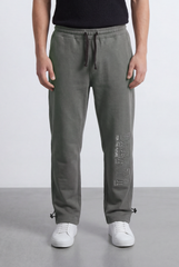 Men’s Tomato Store Street Sweatpants Embossed Side Logo Clean Look Elastic Oversize Side Pockets Zip Detail