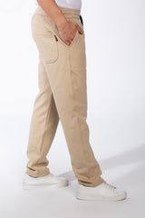 Men's Elasticated Waistband Flat Black Cotton Drawstrings Wide-Leg Sweatpants