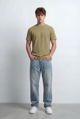 Men’s Tomato Store Short Sleeves Textured Knit Crew Neck Regular Fit T-Shirt