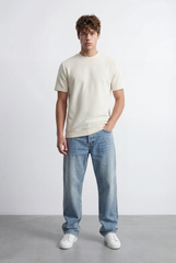 Men’s Tomato Store Short Sleeves Textured Knit Crew Neck Regular Fit T-Shirt