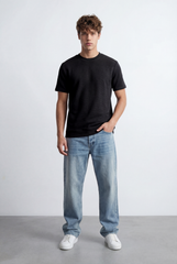 Men’s Tomato Store Short Sleeves Textured Knit Crew Neck Regular Fit T-Shirt