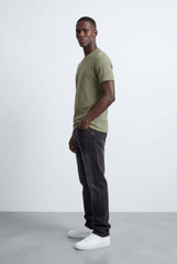 Men’s Tomato Store Structured Knit T-Shirt Grid Texture Surface Slim Fit