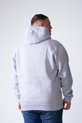 Men's Long Sleeves With Ribbed Cuffs Front Kangaroo Pockets Basic Big Size Hooded Melton Sweatshirt