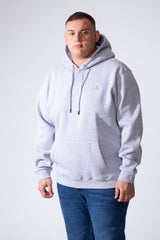 Men's Long Sleeves With Ribbed Cuffs Front Kangaroo Pockets Basic Big Size Hooded Melton Sweatshirt