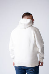 Men's Long Sleeves With Ribbed Cuffs Front Kangaroo Pockets Basic Big Size Hooded Melton Sweatshirt