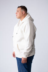 Men's Full-Zip Long Sleeve Side Pockets Basic Hooded Big Size Sweatshirt
