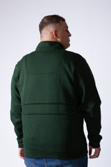 Men's Quarter Zip High Neck With Long Sleeve Daily Wear Melton Versatile Big Size Sweatshirt