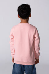 Boy's Long Sleeve Tomato Store Textured Fabric Crew Neck Front Text Casual Slim Fit Sweatshirt