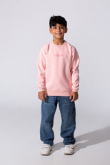 Boy's Long Sleeve Tomato Store Textured Fabric Crew Neck Front Text Casual Slim Fit Sweatshirt