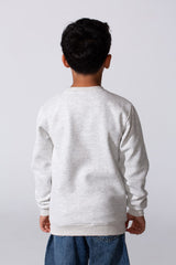 Boy's Long Sleeve Tomato Store Textured Fabric Crew Neck Front Text Casual Slim Fit Sweatshirt
