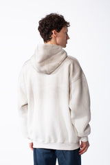 Men's Oversized Acid-Wash Finish Kangaroo Pocket With Drawstring Hood Ribbed Cuffs And Hem Sweatshirt