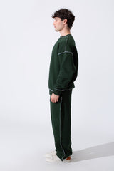 Men's Tomato Store Oversized Classic Crew Neckline Exposed Contrast Stitching Details Outfit