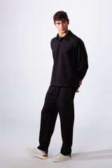 Men's Daily Wear Oversized Melton Two-Piece Outfit Set