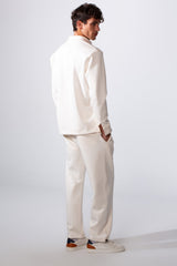 Men's Daily Wear Oversized Melton Two-Piece Outfit Set