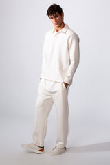 Men's Daily Wear Oversized Melton Two-Piece Outfit Set