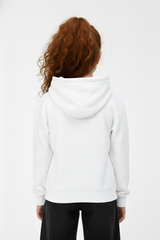 Girl's Long Sleeve Front Print Melton Comfy Daily Wear Hood Sweatshirt