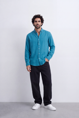 Men's Tomato Store Classic Linen Shirt Comfortable Regular Fit With A Clean Refined Look