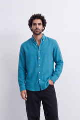Men's Tomato Store Classic Linen Shirt Comfortable Regular Fit With A Clean Refined Look