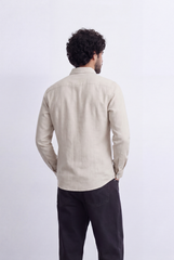 Men's Everyday Linen Tomato Stores Shirt Slim Fit Long Sleeve For A Relaxed Polished Appearance