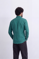 Men's Everyday Linen Tomato Stores Shirt Slim Fit Long Sleeve For A Relaxed Polished Appearance