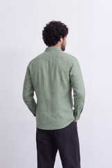 Men's Everyday Linen Tomato Stores Shirt Slim Fit Long Sleeve For A Relaxed Polished Appearance