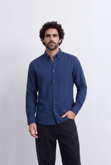 Men's Everyday Linen Tomato Stores Shirt Slim Fit Long Sleeve For A Relaxed Polished Appearance