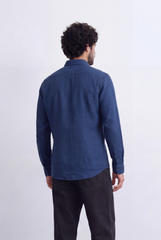 Men's Everyday Linen Tomato Stores Shirt Slim Fit Long Sleeve For A Relaxed Polished Appearance