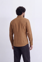 Men's Everyday Linen Tomato Stores Shirt Slim Fit Long Sleeve For A Relaxed Polished Appearance
