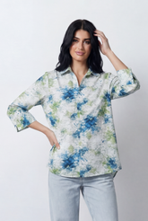 Women’s Tomato Store Printed Blouse Watercolor Abstract Pattern