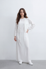 Women’s Tomato Store cardigan Outfit Eyelet Curve Overlay Cutwork Floral Texture Frames Scalloped Panel Edges