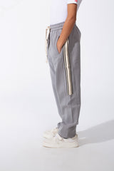 Boy's Sporty Wide-Leg Design Contrast Side Stripes Side Pockets Trendy Athletic Style For Daily Use Sweatpants