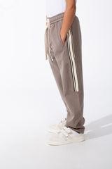 Boy's Sporty Wide-Leg Design Contrast Side Stripes Side Pockets Trendy Athletic Style For Daily Use Sweatpants