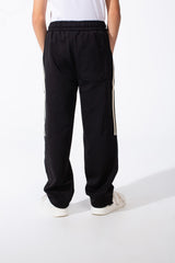 Boy's Sporty Wide-Leg Design Contrast Side Stripes Side Pockets Trendy Athletic Style For Daily Use Sweatpants