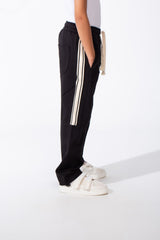 Boy's Sporty Wide-Leg Design Contrast Side Stripes Side Pockets Trendy Athletic Style For Daily Use Sweatpants