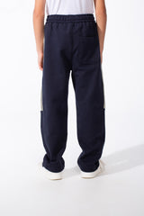 Boy's Sporty Wide-Leg Design Contrast Side Stripes Side Pockets Trendy Athletic Style For Daily Use Sweatpants