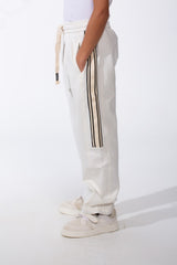 Boy's Sporty Wide-Leg Design Contrast Side Stripes Side Pockets Trendy Athletic Style For Daily Use Sweatpants