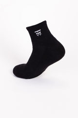 Men's Embroidered Logo on Ankle Soft Breathable Fabric All-Day Comfort Crew Socks