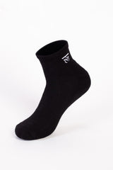 Men's Embroidered Logo on Ankle Soft Breathable Fabric All-Day Comfort Crew Socks